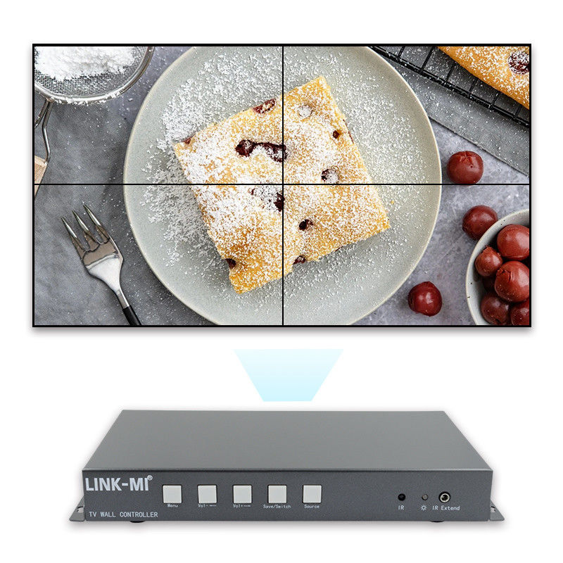 2×2 ビデオ ウォール コントローラー HDMI USB 信号入力 1080P 広告用