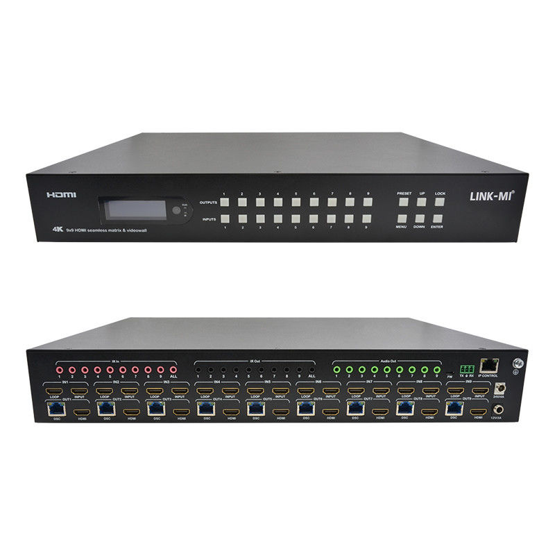 9x9 70M HDMI ビデオ ウォール プロセッサ HDMI スプリッタ 3x3 4K HDMI マトリックス エクステンダー