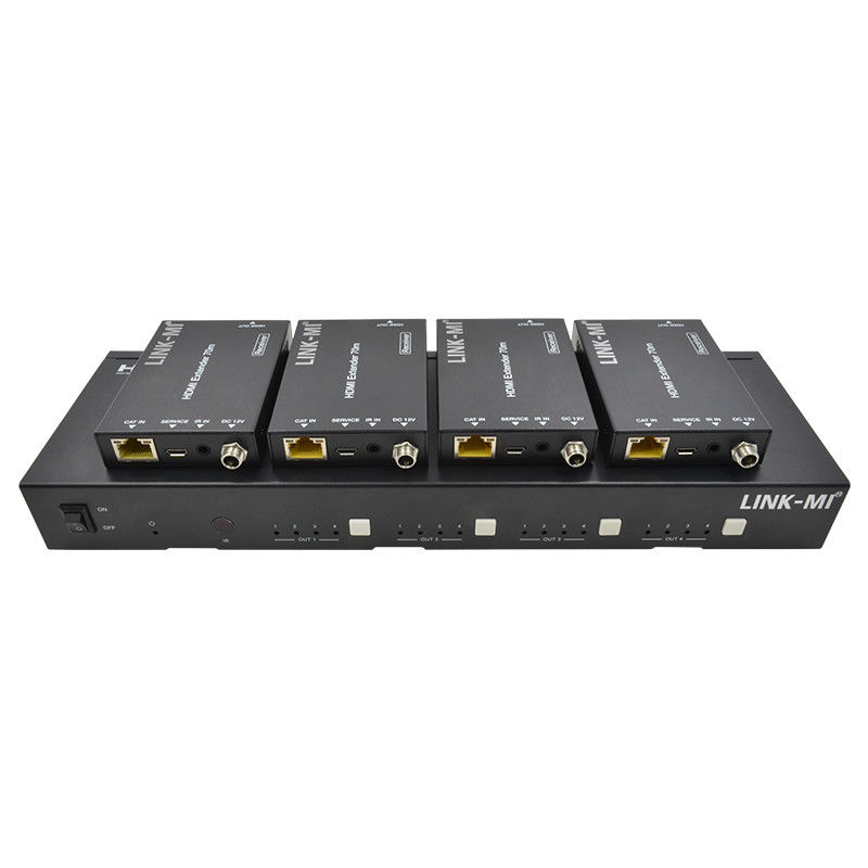 70M 4X4 HDMIマトリックス IRマトリックス機能付き 18Gbps 4K@60Hz HDMI 2.0b POC