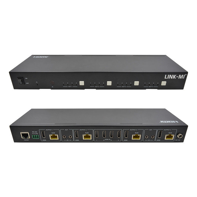 70M 4X4 HDMIマトリックス IRマトリックス機能付き 18Gbps 4K@60Hz HDMI 2.0b POC