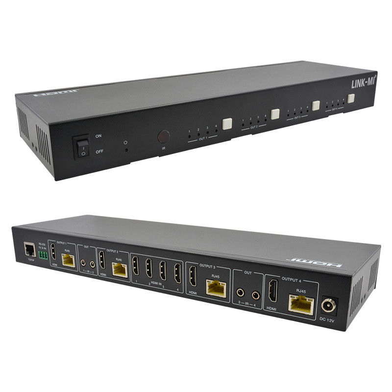 70M 4X4 HDMIマトリックス IRマトリックス機能付き 18Gbps 4K@60Hz HDMI 2.0b POC