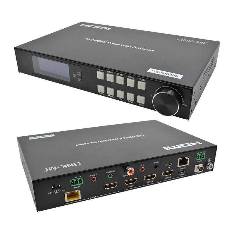 18Gbps 4K ビデオ HDMI スイッチ 2.0 HDBaseT スイッチ HDMI と USB - C 入力