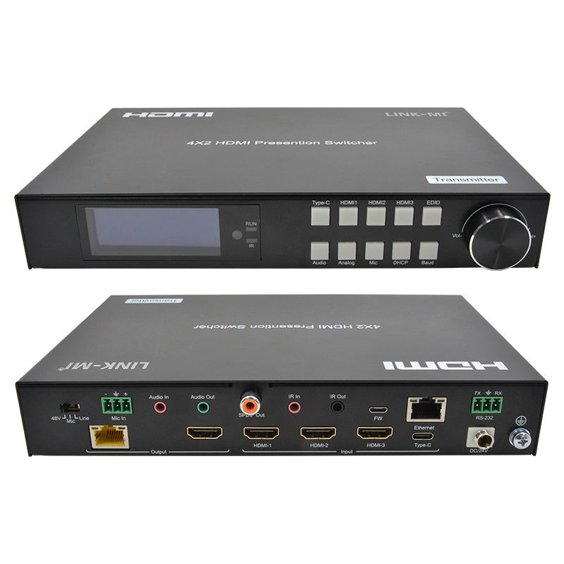 18Gbps 4K ビデオ HDMI スイッチ 2.0 HDBaseT スイッチ HDMI と USB - C 入力