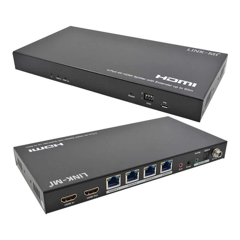 1x4 4K ワイヤレス HDMI スプリッター エクステンダー サポート 60m 4K@60Hz AV スプリッター RJ45