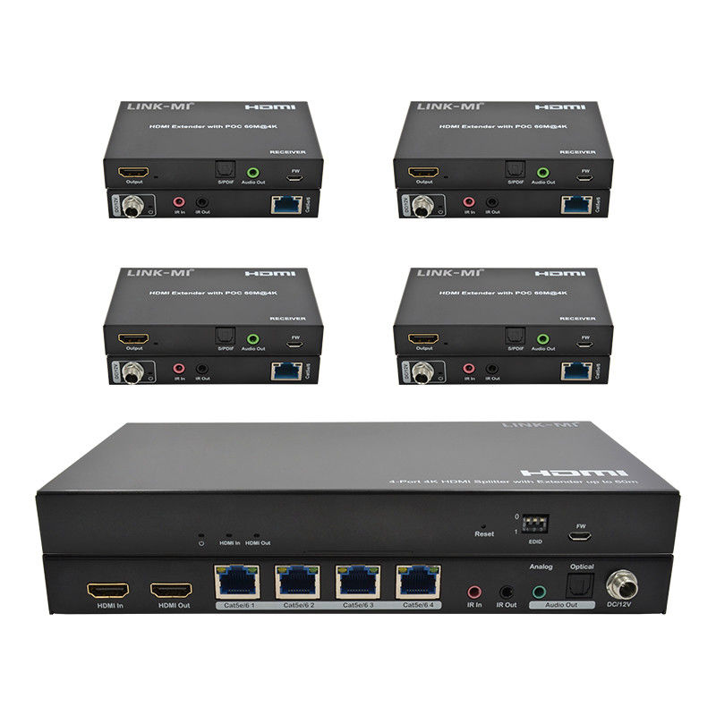 1x4 4K ワイヤレス HDMI スプリッター エクステンダー サポート 60m 4K@60Hz AV スプリッター RJ45