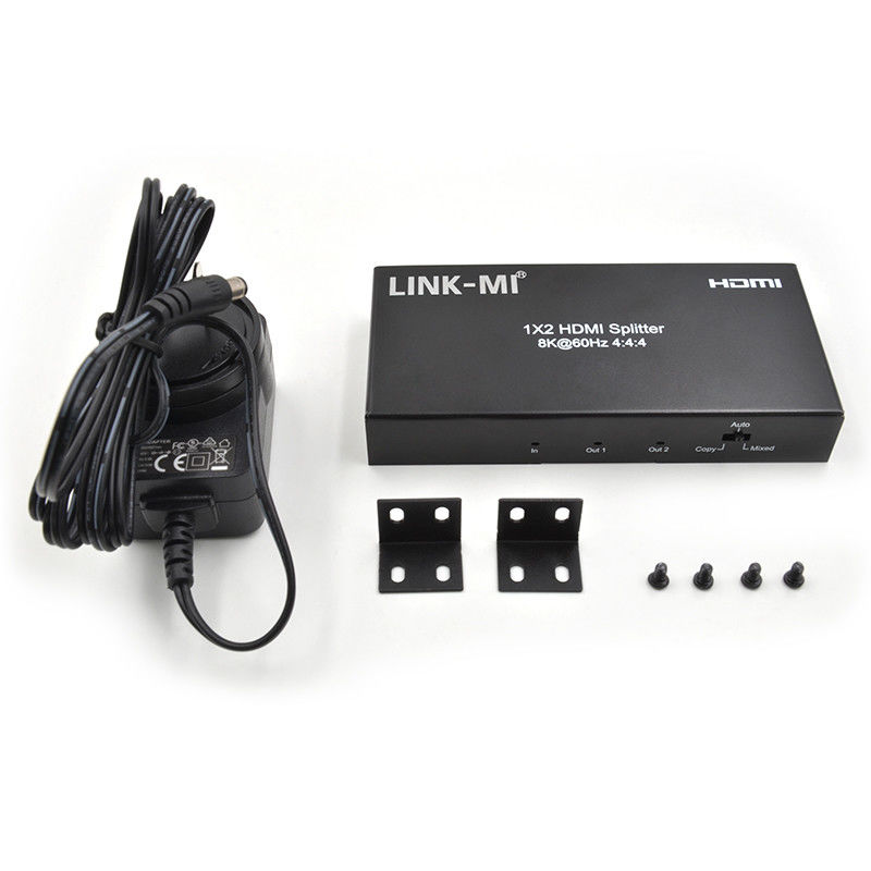 48Gbps HDMI スプリッタ 8k 1x2 HDMI エクステンダー サポート ダウンスケーラー HDR10 EDID HDCP22
