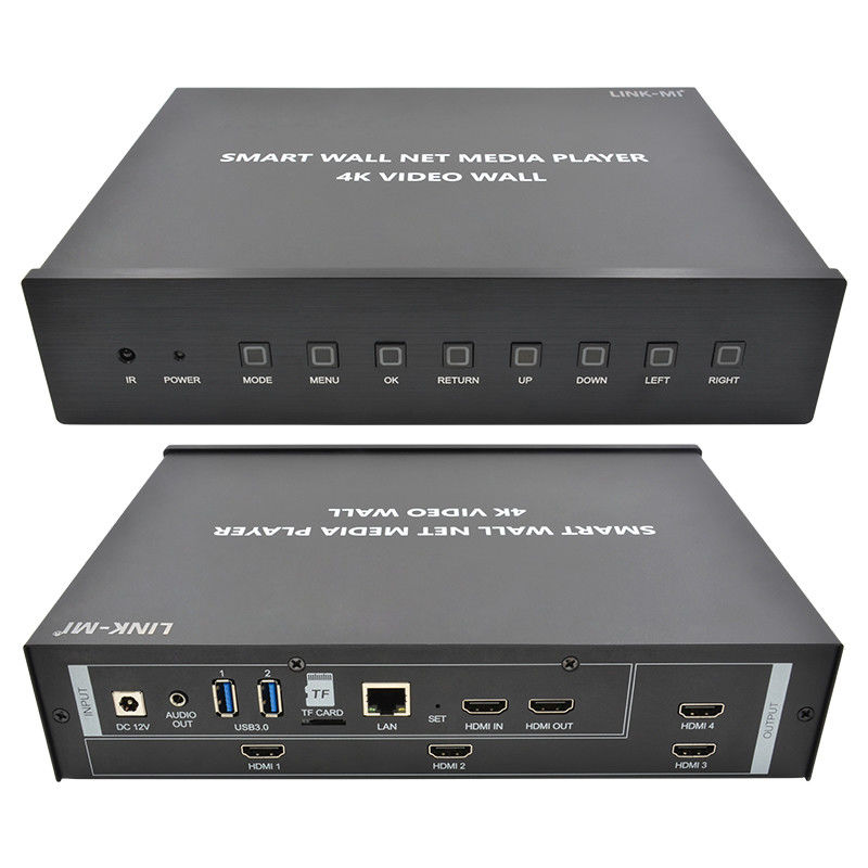 HDMI 2X2 4K ビデオ ウォール コントローラー メディア プレーヤー テレビ ウォール プロセッサ 4 テレビ