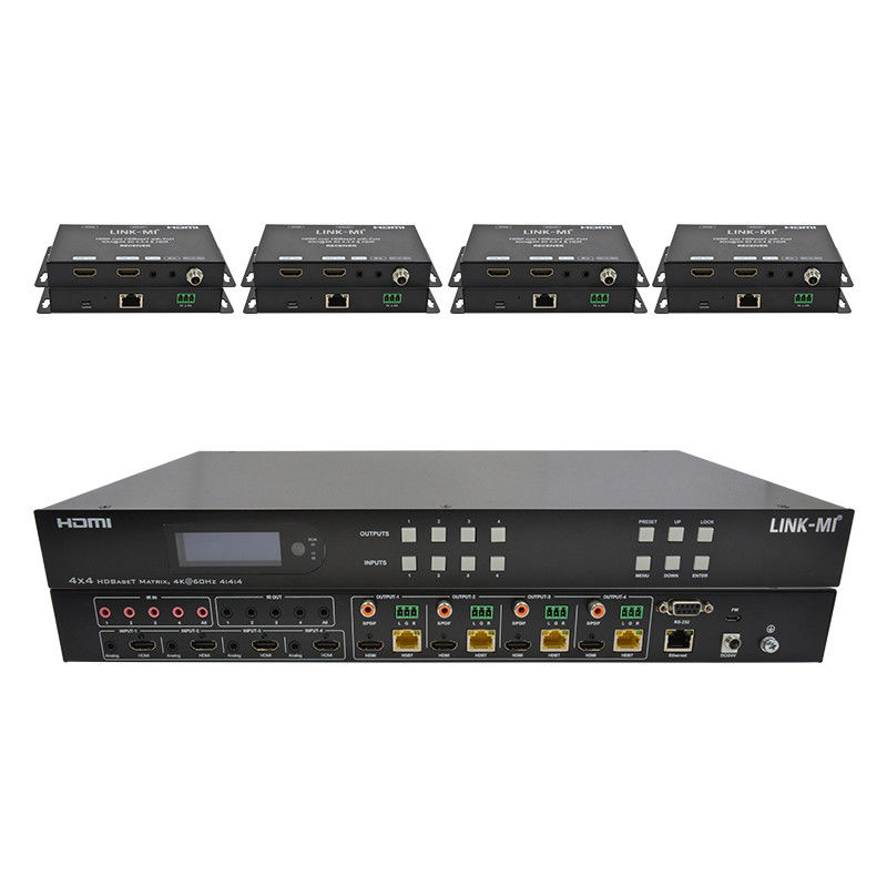 70m 4x4 HDMIオーディオマトリックススイッチ 4ポートビデオスイッチのための4HDMIループアウト