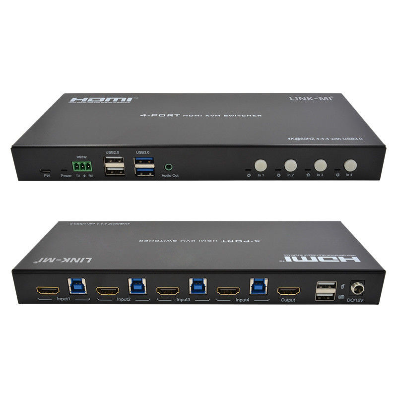 4 ポート ネットワーク HDMI2.0 KVM スイッチ 4K 60Hz 18Gbps まで