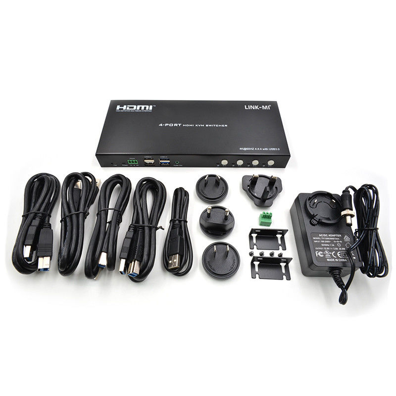 4 ポート ネットワーク HDMI2.0 KVM スイッチ 4K 60Hz 18Gbps まで