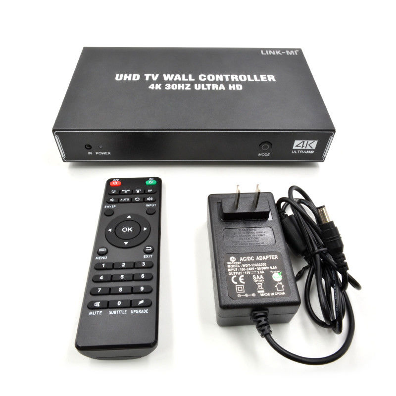 1X4 1X3 1X2 4Kビデオウォールコントローラ 30Hz 4チャンネルHDMIテレビビデオウォールプロセッサ 2x2