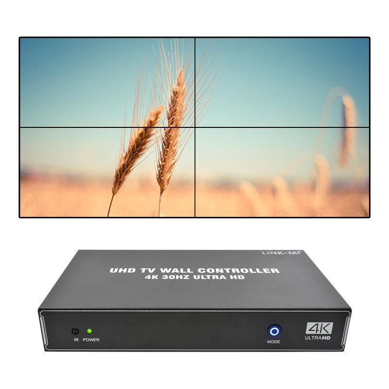1X4 1X3 1X2 4Kビデオウォールコントローラ 30Hz 4チャンネルHDMIテレビビデオウォールプロセッサ 2x2