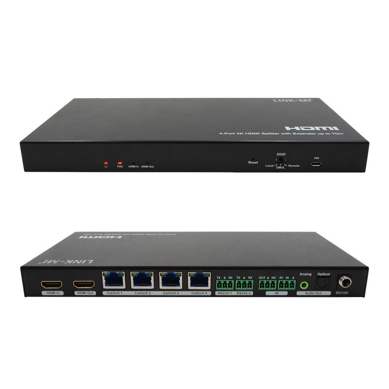 70M 1x4 4K HDMI スプリッタ エクステンダー オーディオ エクストラクト 1x4 Hdmi スプリッタ Cat6
