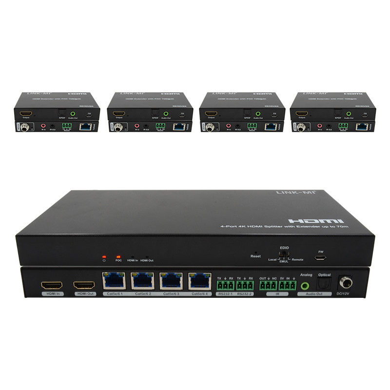 70M 1x4 4K HDMI スプリッタ エクステンダー オーディオ エクストラクト 1x4 Hdmi スプリッタ Cat6