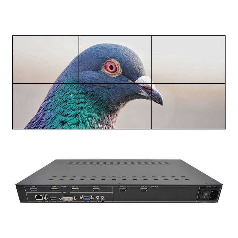 6チャネルHDMIビデオウォールコントローラ 2X3 LEDウォールコントローラ 6つのスプリッシングテレビ用