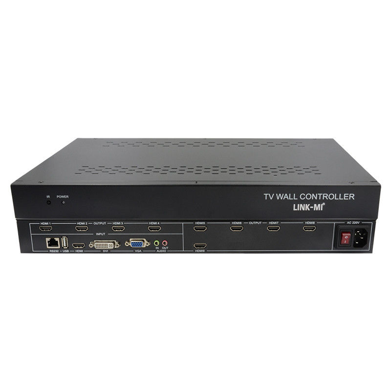 9チャンネルHDMIビデオウォールコントローラ 3X3ズーム字幕 マルチディスプレイコントローラ 広告用