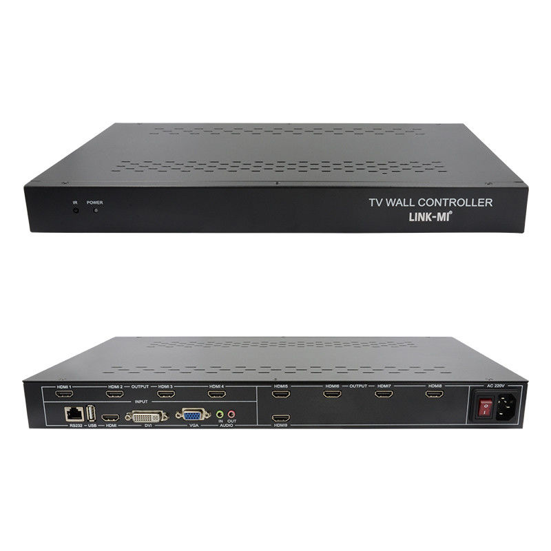 9チャンネルHDMIビデオウォールコントローラ 3X3ズーム字幕 マルチディスプレイコントローラ 広告用