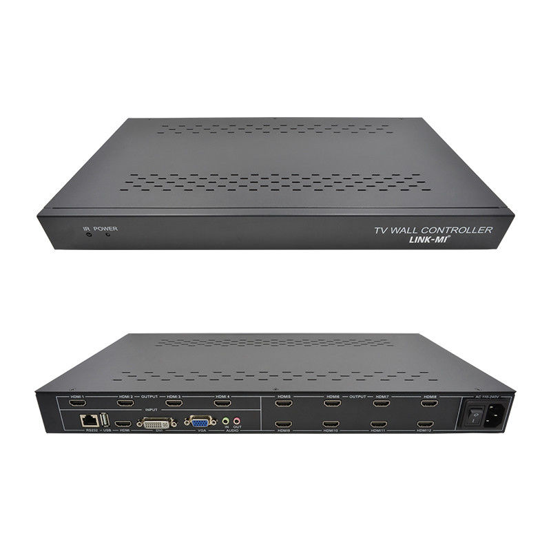 12チャンネル 3×3 2×2 テレビ壁コントローラ 3×4 ビデオ壁ディスプレイコントローラ 3.5mm
