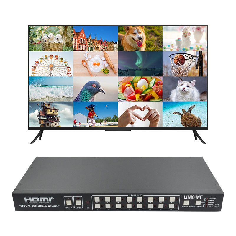 16X1 AV 4K クアッド マルチビューヤー 16 In 1 アウトシームレスビデオスイッチングプロセッサ