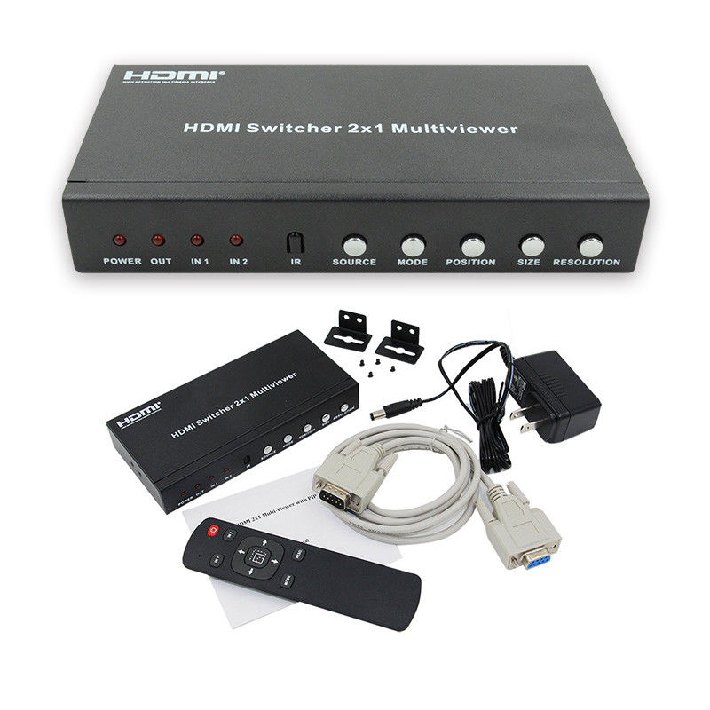 225MHz HDMI クアッドスクリーンスプリッター HDMI 2x1 マルチビューヤー PIP 2 In 1 アウト