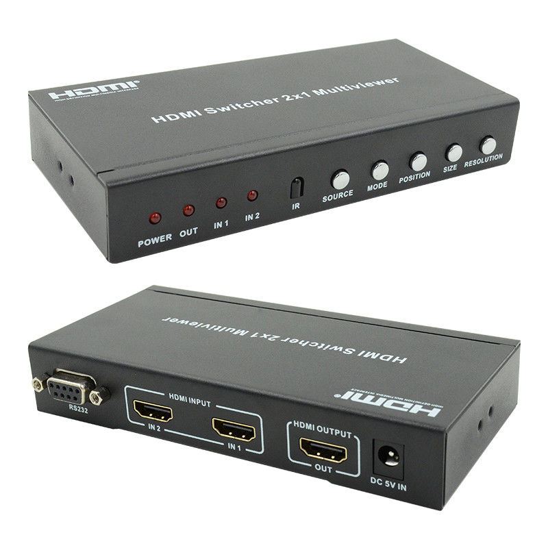 225MHz HDMI クアッドスクリーンスプリッター HDMI 2x1 マルチビューヤー PIP 2 In 1 アウト