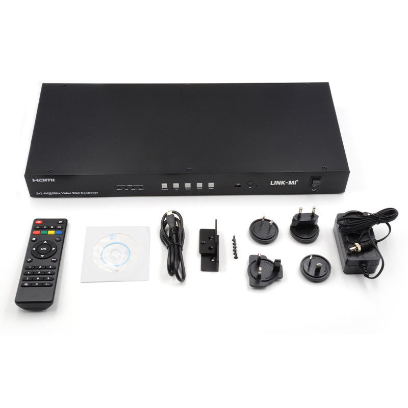 4K ビデオ ウォール マトリックス コントローラー 2x2 1x4 4x1 10x10 スプリッシング ディスプレイ USB Type C DVI