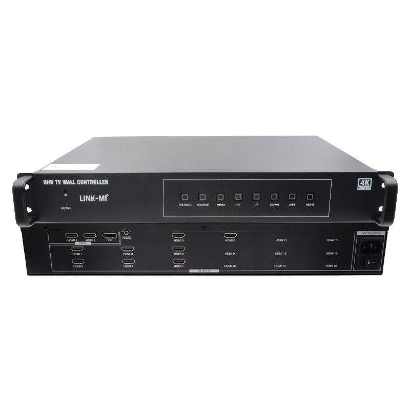 2X4テレビ HDMI ウォールコントローラ 4K 60Hz 2X3 ビデオウォールプロセッサ 2X2 8台のディスプレイユニット