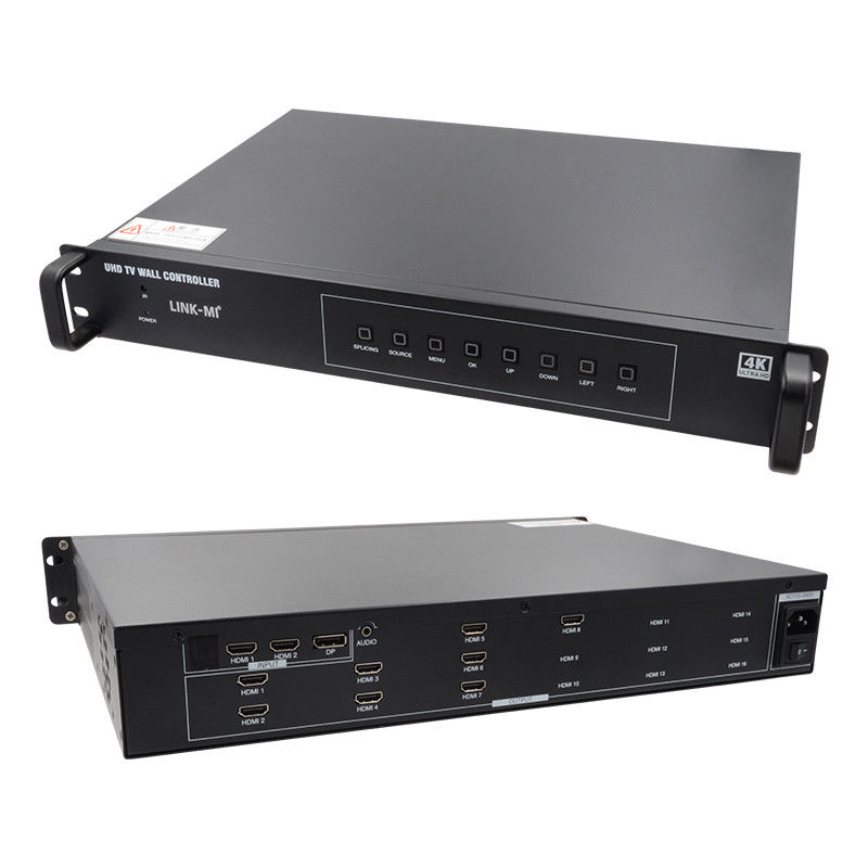 2X4テレビ HDMI ウォールコントローラ 4K 60Hz 2X3 ビデオウォールプロセッサ 2X2 8台のディスプレイユニット