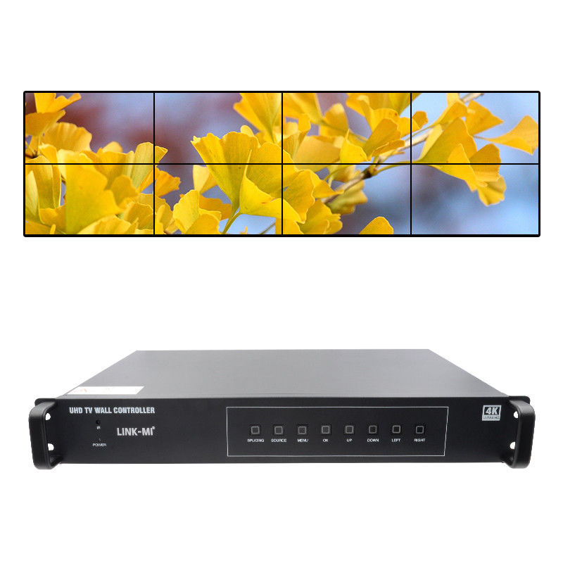 2X4テレビ HDMI ウォールコントローラ 4K 60Hz 2X3 ビデオウォールプロセッサ 2X2 8台のディスプレイユニット