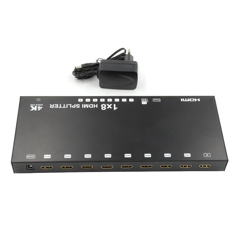 8ポート 4K HDMI スプリッタ 3Dビデオ スプリッタ 1 イン 8 アウト デュプリケータ 8 テレビ