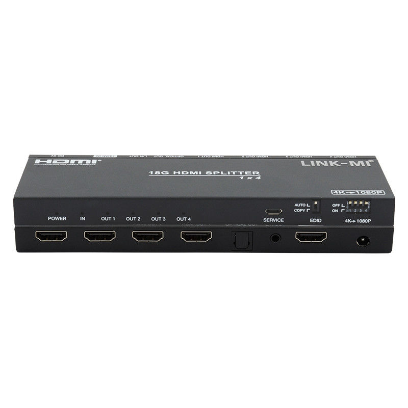 4K 1X4 マルチHDMI スプリッタ EDID アナログ光学HDMI2.0b 4ポートビデオ スプリッタ