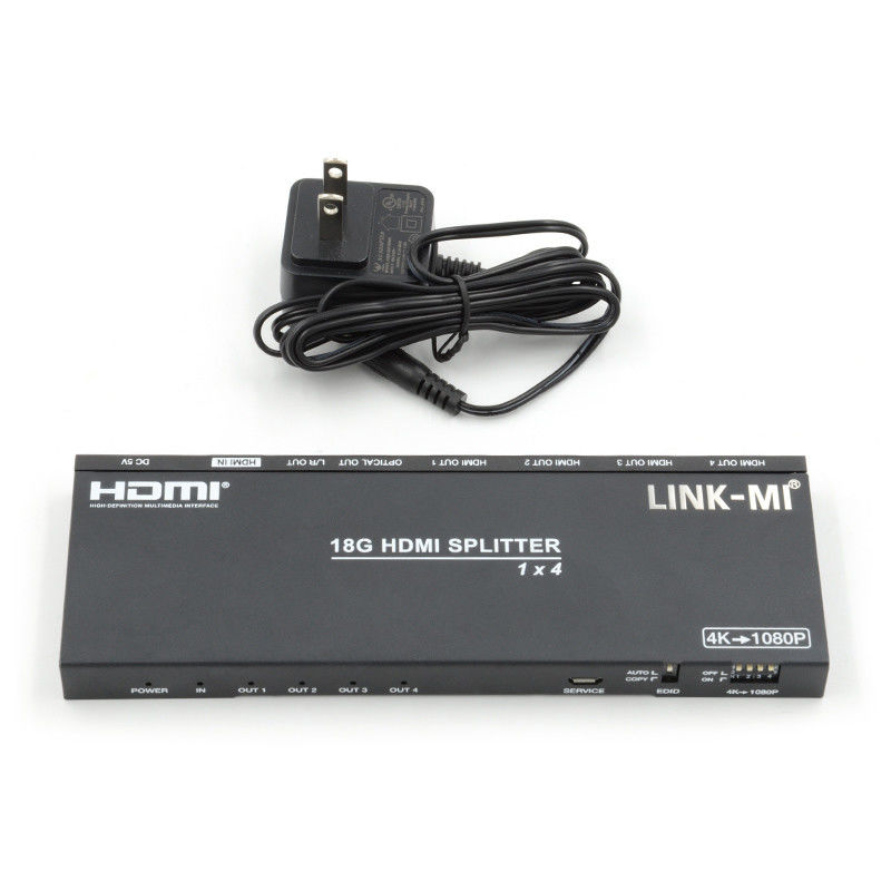 4K 1X4 マルチHDMI スプリッタ EDID アナログ光学HDMI2.0b 4ポートビデオ スプリッタ