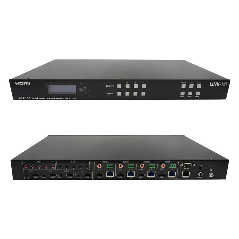 70m 4x4 HDMI マトリックス エクステンダー 4 HDMI ループアウト 4K HDMI マトリックス スイッチ