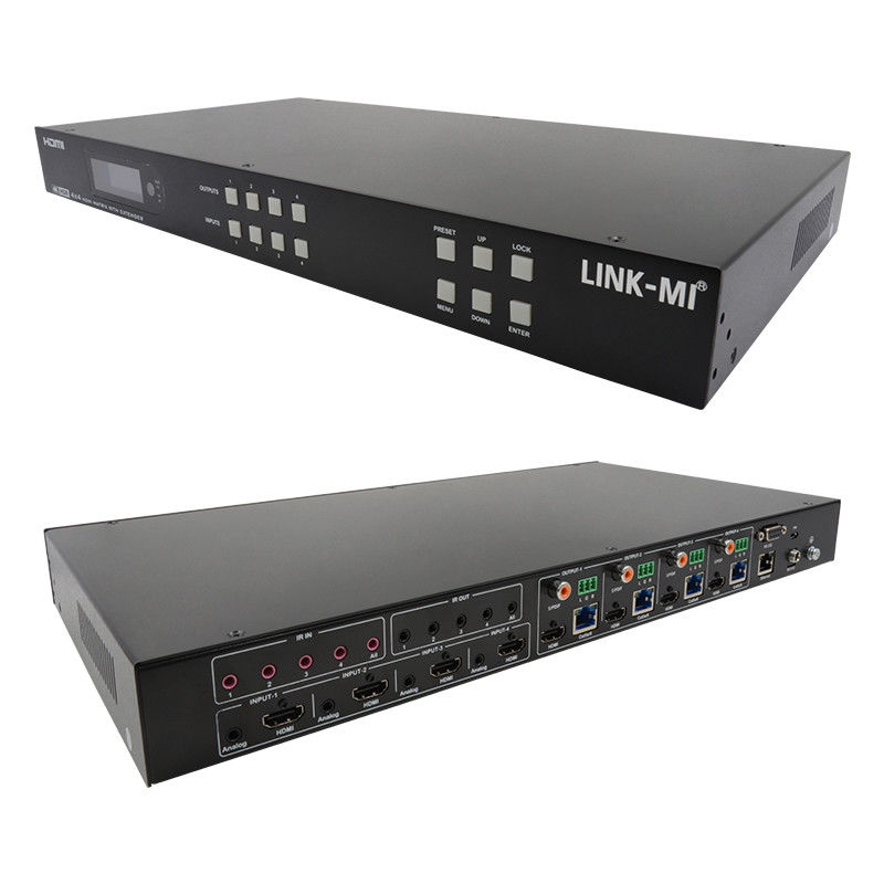 70m 4x4 HDMI マトリックス エクステンダー 4 HDMI ループアウト 4K HDMI マトリックス スイッチ