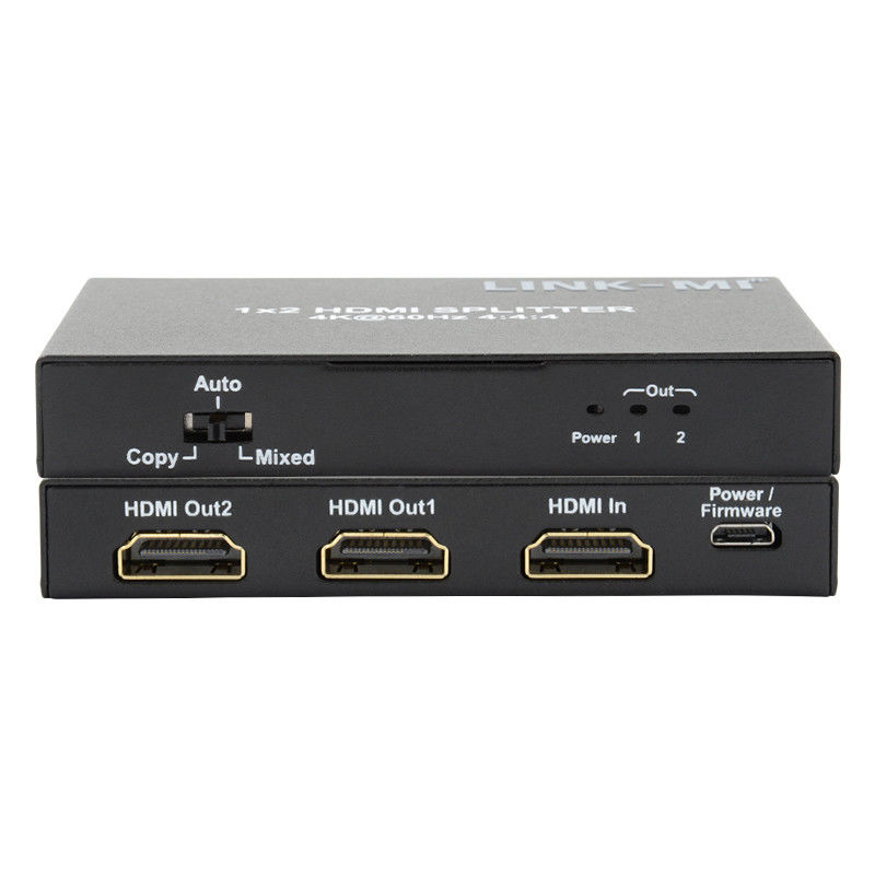 1x2 HDMI2.0 スプリッタ サポート 3D 18G HDR HDCP2.2 2ポート ビデオ スプリッタ