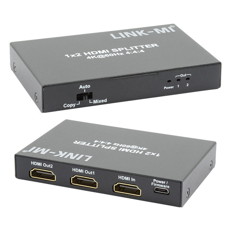 1x2 HDMI2.0 スプリッタ サポート 3D 18G HDR HDCP2.2 2ポート ビデオ スプリッタ