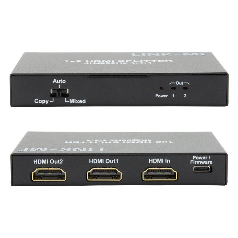 1x2 HDMI2.0 スプリッタ サポート 3D 18G HDR HDCP2.2 2ポート ビデオ スプリッタ