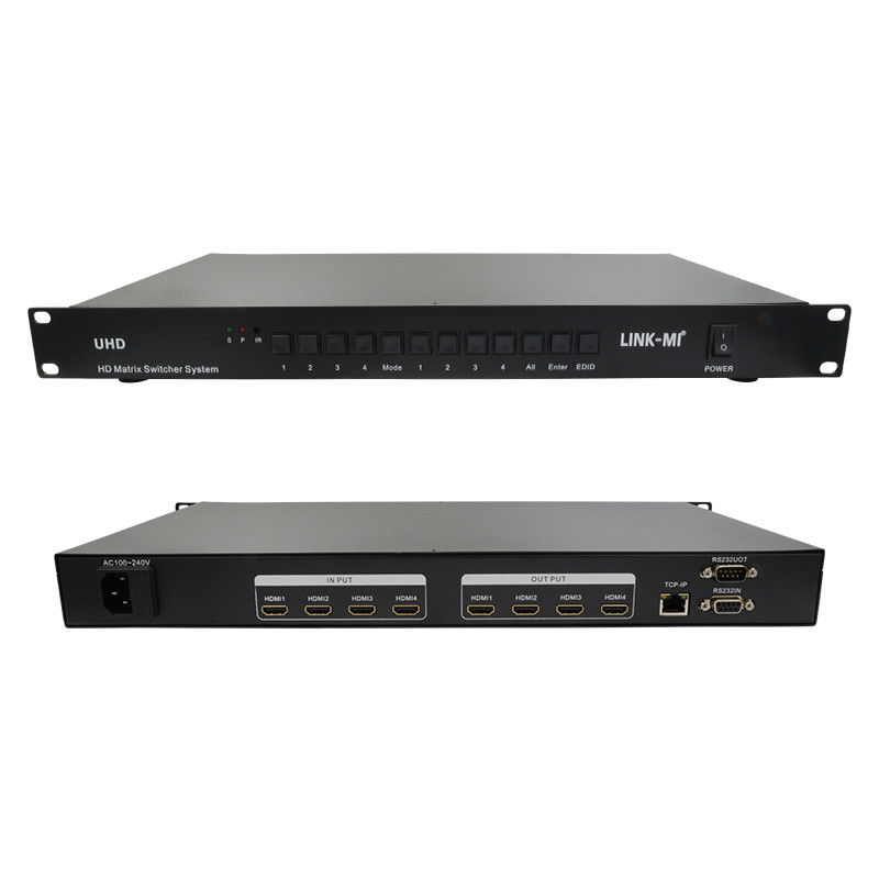 4X4 HDMI マトリックス スイッチシステム 4K HDMI ビデオ スイッチ RS232 TCP/IP サポート
