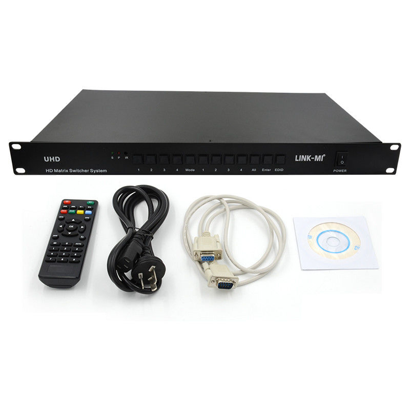 4X4 HDMI マトリックス スイッチシステム 4K HDMI ビデオ スイッチ RS232 TCP/IP サポート
