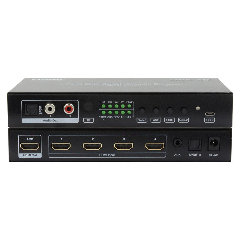 4X1ビデオ HDMI スイッチ 2.0 スイッチ 4K@60hz YUV4:44 18Gbps ARC,CEC,HDRをサポートする
