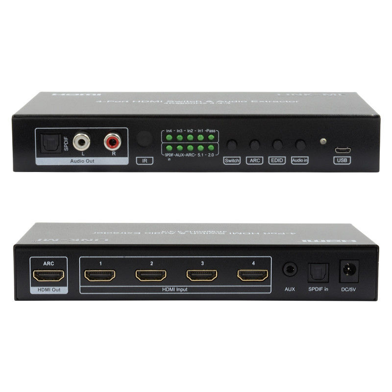 4X1ビデオ HDMI スイッチ 2.0 スイッチ 4K@60hz YUV4:44 18Gbps ARC,CEC,HDRをサポートする