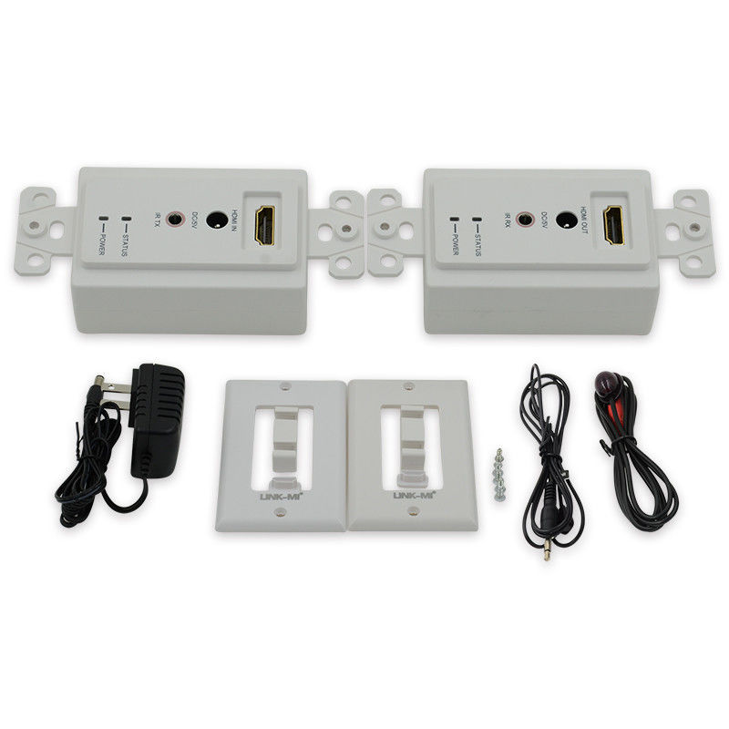 60m HDMI ウォールプレート拡張子 単一 Cat5e Cat 6 から HDMI 拡張子 サポート 3D IR