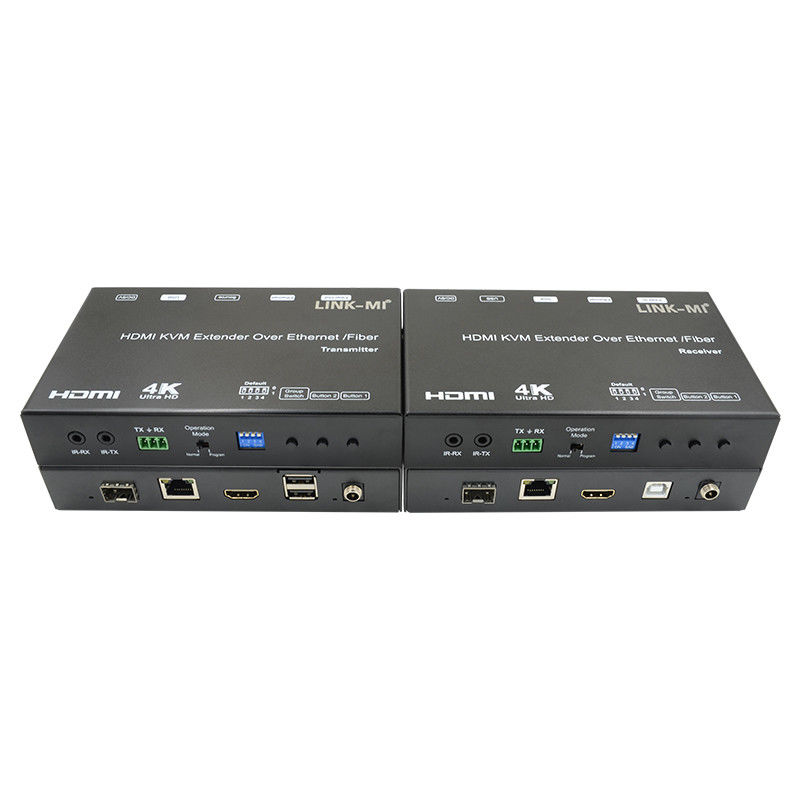 4K AV オーバー IP ファイバー HDMI KVM エクステンダー USB RS232 によるユニキャスト マルチキャストをサポート