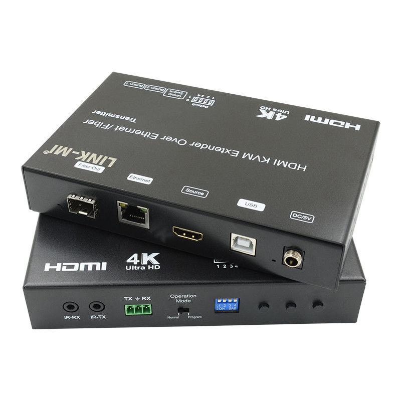 4K AV オーバー IP ファイバー HDMI KVM エクステンダー USB RS232 によるユニキャスト マルチキャストをサポート
