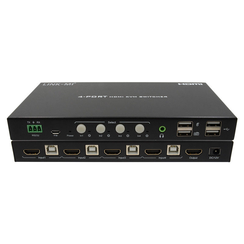 HDCP2.2 1.4 4K KVM スイッチ HDMI YUV4:4アナログ音声抽出と4 8ビット