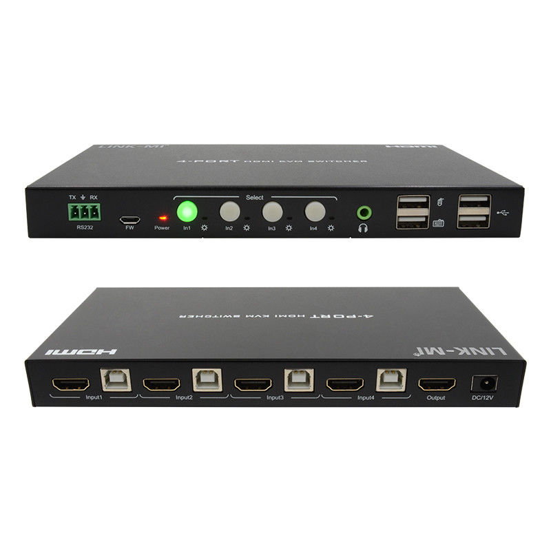 HDCP2.2 1.4 4K KVM スイッチ HDMI YUV4:4アナログ音声抽出と4 8ビット