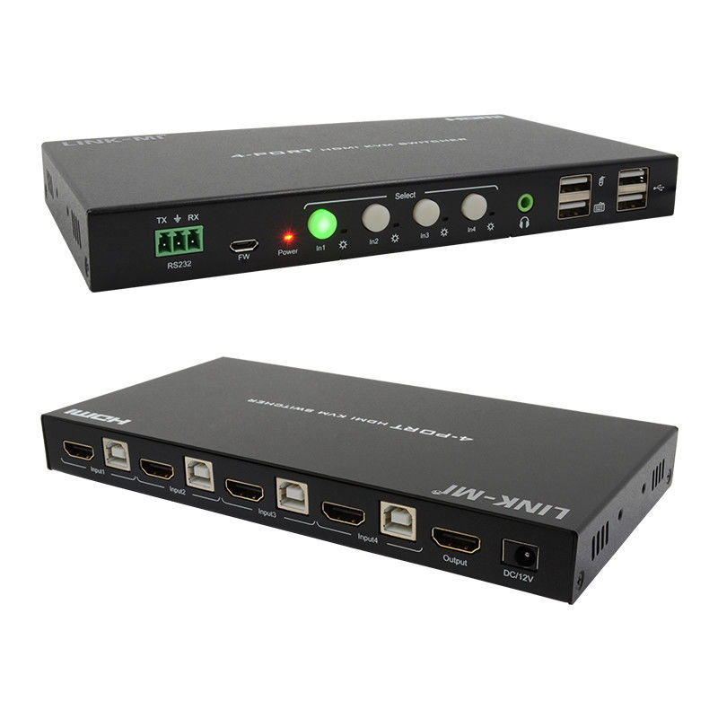 HDCP2.2 1.4 4K KVM スイッチ HDMI YUV4:4アナログ音声抽出と4 8ビット
