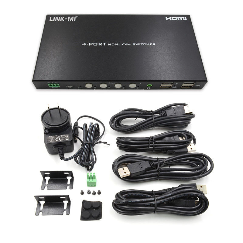 HDCP2.2 1.4 4K KVM スイッチ HDMI YUV4:4アナログ音声抽出と4 8ビット