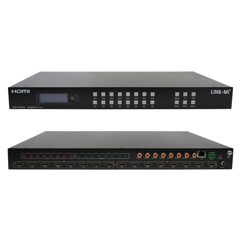 8x8 HDMI マトリックス 4k Hdmi スイッチヤー アナログオーディオ エクストラクションサポート 18Gbps HDR