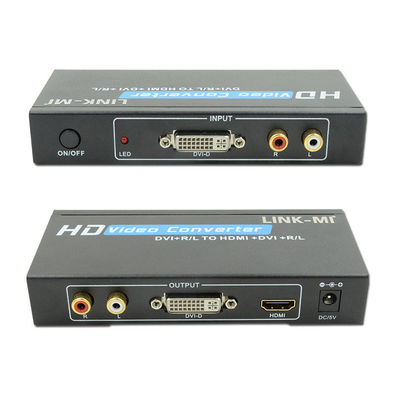 1080P DVI から HDMI 変換器 オーディオ サポート DVI アナログ RCA オーディオ 入力